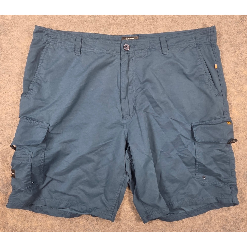 Quiksilver Waterman Collection Mens Blue Cargo Shorts Size 40 Outdoor Casual